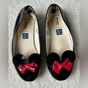 Disney Gap - Girls Minnie Mouse Shoes - Black Patent Leather Red Bow - Size: 11